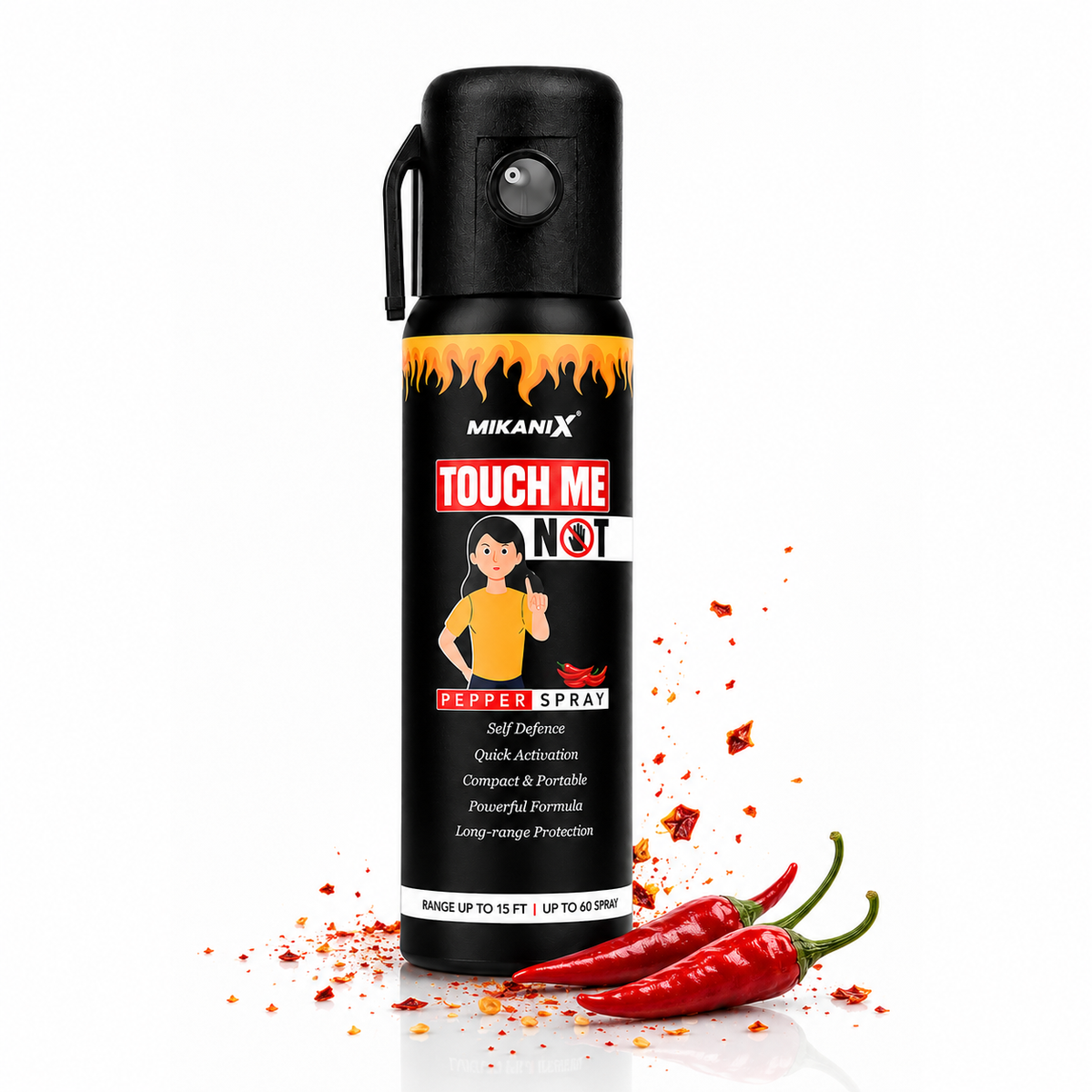 MIKANIX Touch Me Not Self Defence Pepper Spray | Personal Defense Equipment for Women Safety Combo Each