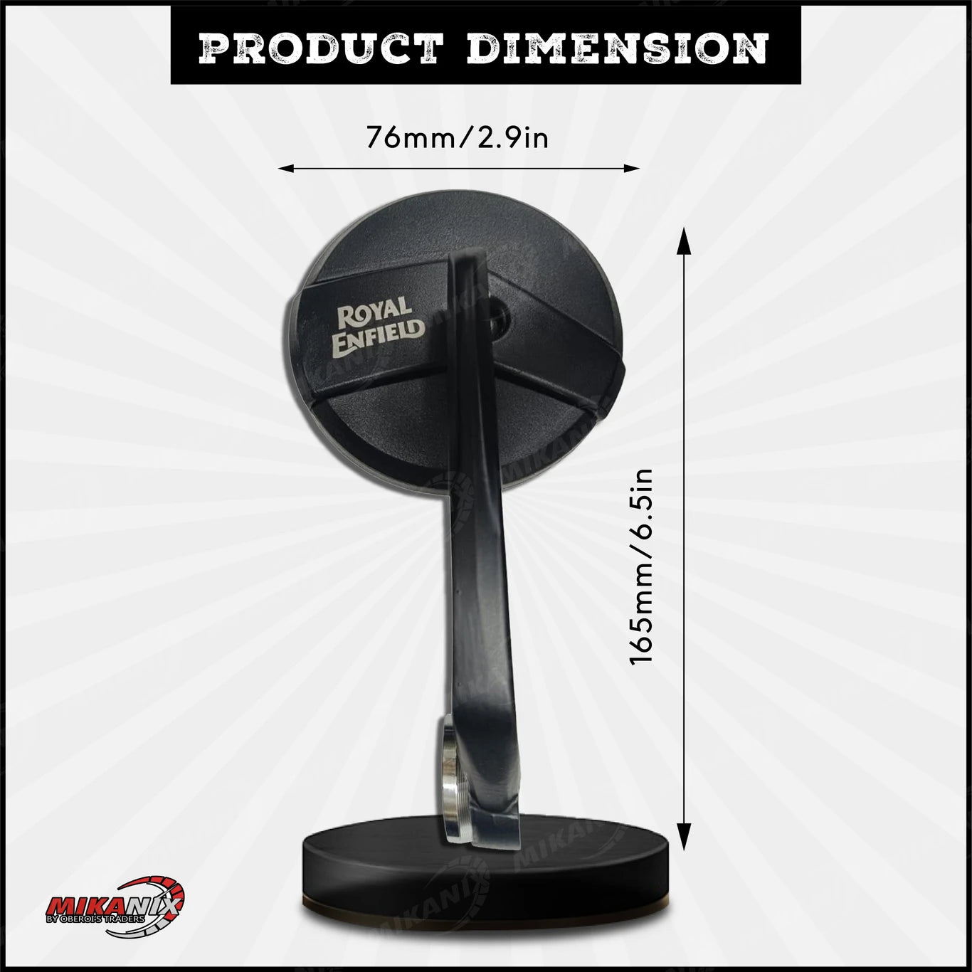 MIKANIX Manual Rear View Mirror For Royal Enfield Universal For Bike (Left, Right)