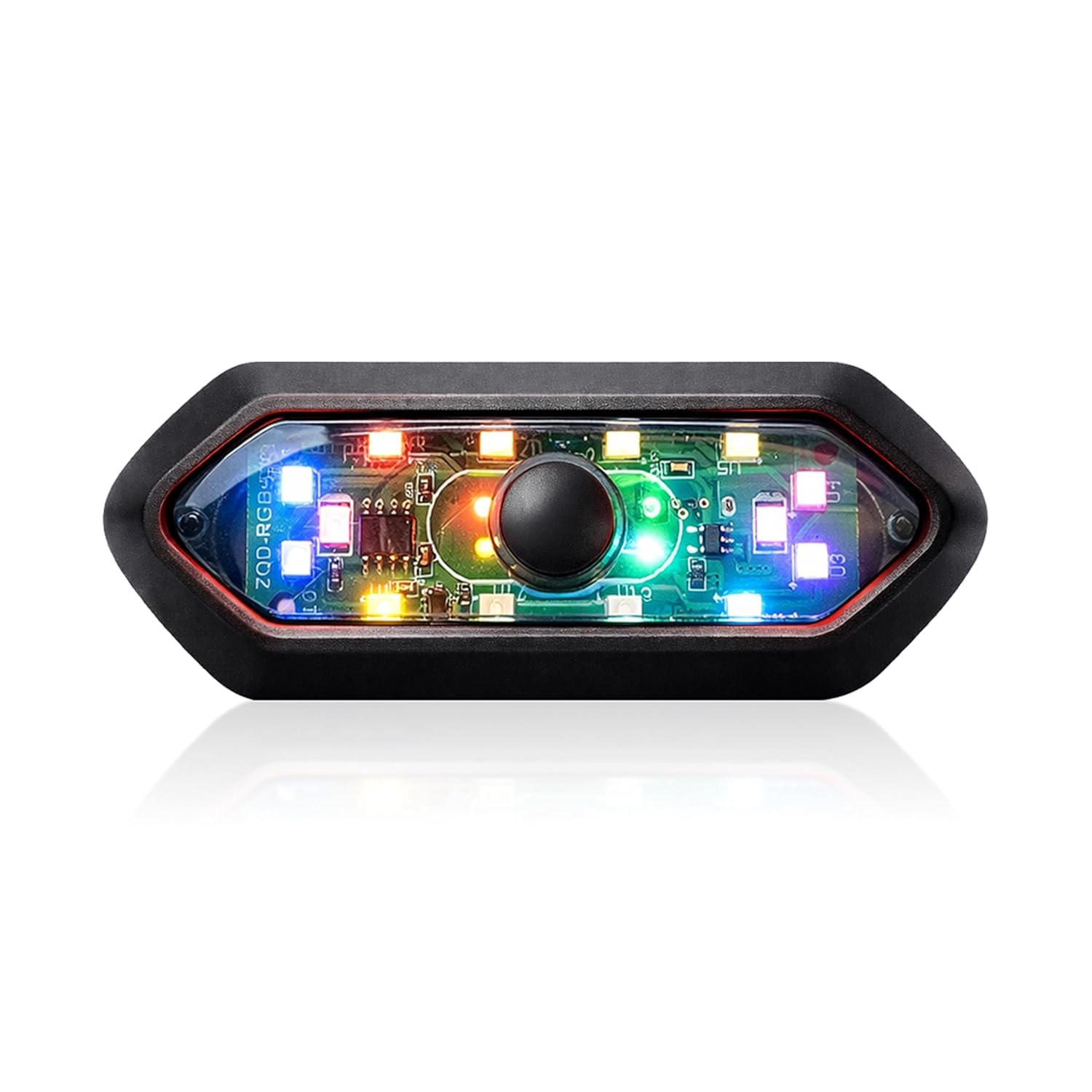 MIKANIX ABS Universal Helmet LED PCR Light with 3 Modes of Flashing | Blinking Strobe Rear Warning Red Safety Night Riding Light USB Charging Cable