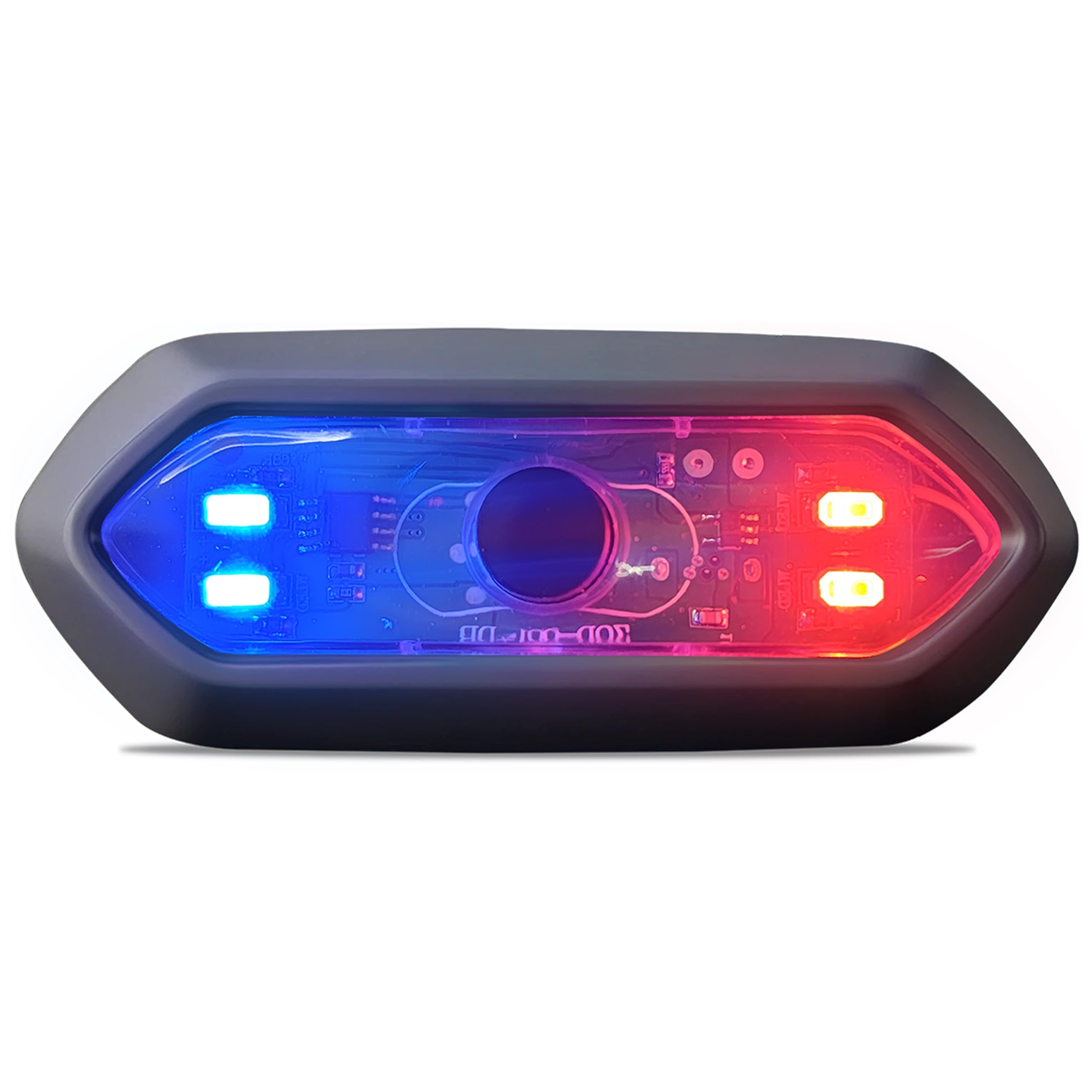 MIKANIX ABS Universal Helmet LED PCR Light with 3 Modes of Flashing | Blinking Strobe Rear Warning Red Safety Night Riding Light USB Charging Cable