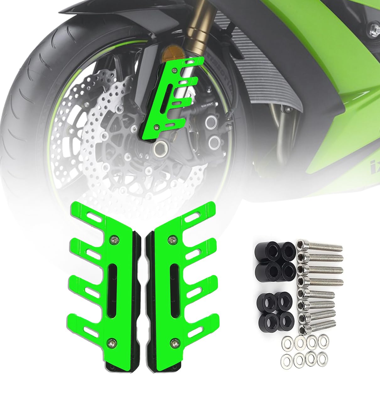 MIKANIX Bike ABS Shocker Protectors | Fork Cover Protector | Front Fender Slider Crash Guard Universal for All Bikes