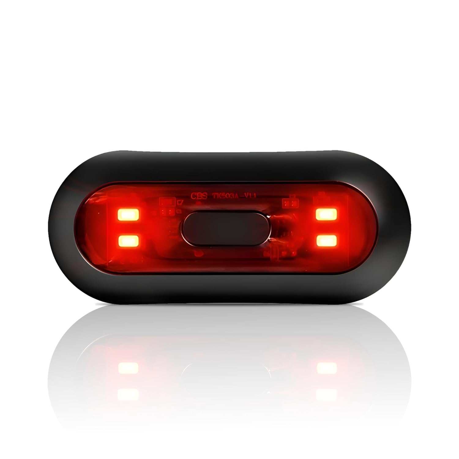 MIKANIX ABS Universal Helmet LED PCR Light with 3 Modes of Flashing | Blinking Strobe Rear Warning Red Safety Night Riding Light USB Charging Cable