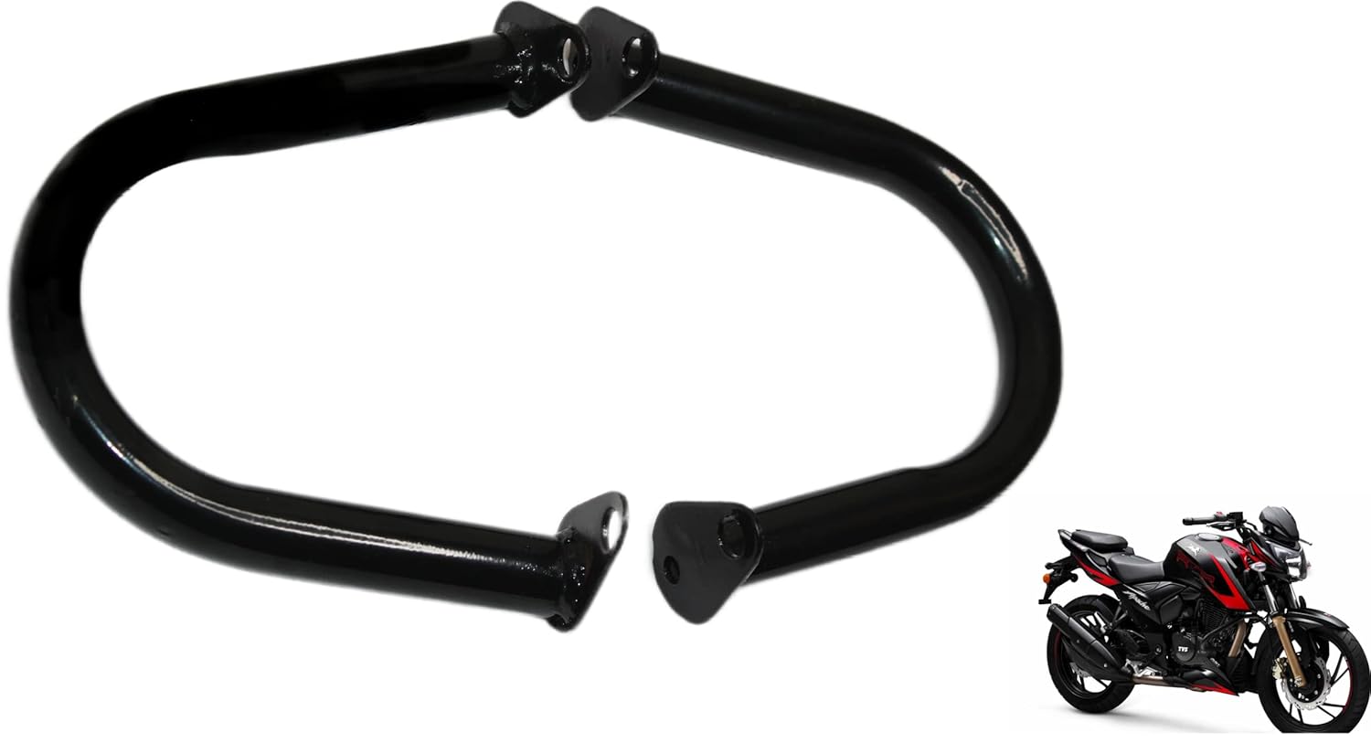 MIKANIX Apache RTR BS6 160/180 / 200/220 Heavy Duty Bike Leg Guard/Crash Guard (TVS)