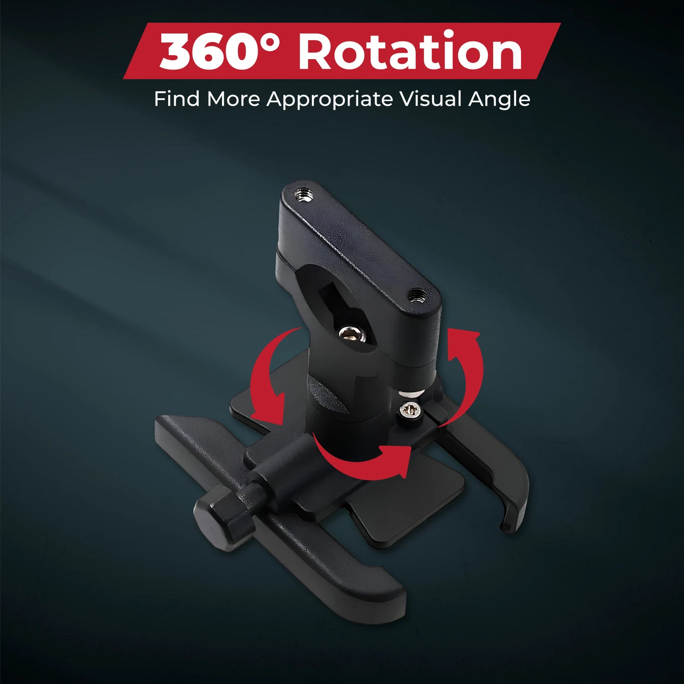 BRXR CNC Aluminium Handlebar Phone Holder Mount With 360° Rotating Cradle Stand Bike Mobile Holder (Black)