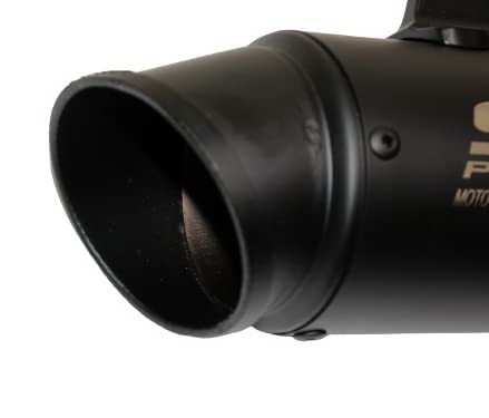 Mikanix Project Racing Sports Silencer/Exhaust Muffler Pipe with Black Carbon Fiber Plate Slip-on Exhaust System for Bike/Motorcycle