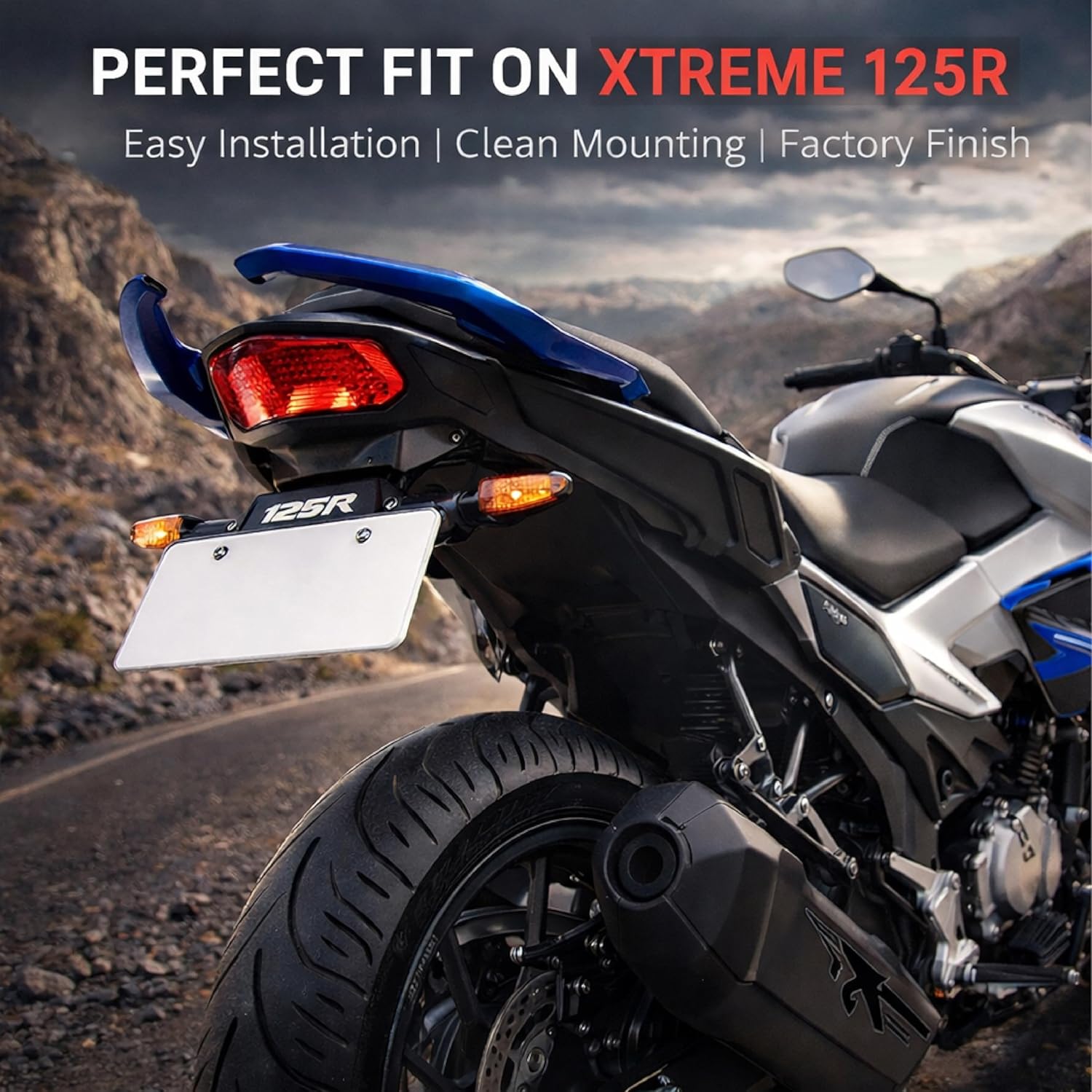 MIKANIX Premium Heavy-Duty Bike Tail Tidy Fender Eliminator Kit Compatible with Xtreme 125R with Number Plate Holder