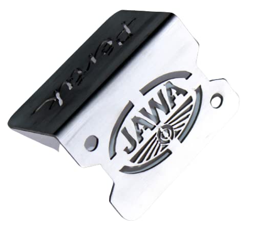 OBEROI'S Traders Brushed Stainless Steel Front Disc Brake Master Cylinder Guard for JAWA (All Models) (PERAK)