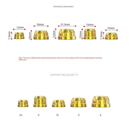 OBEROI'S TRADERS 30 Pcs, Bike Screw Cap, Nut Bolt Cap Cover Protector Fairing Kit for All Motorcycle