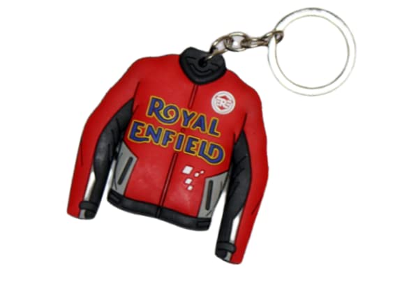 OBEROI'S TRADERS Double Sided Bullet Rubber Jacket Key Chain with Key Ring For Bike, Car & Office