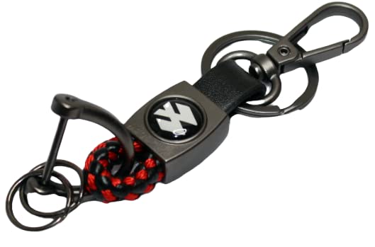 OBEROI'S TRADERS Leather Anti-Rust Key Chain With 2 Key Rings & 1 Locking Hook For Bajaj All Bikes