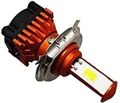 MIKANIX High Brightness Front DC Power Headlight Bulb For All Bikes 3 Side H4 White LED Headlight, Fog Lamp Motorbike, Car LED