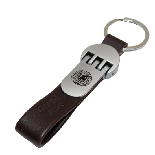 OBEROI'S TRADERS Premium Leather Anti-Rust Metal Key Chain/Key Ring With Locking Hook Suitable For Royal Enfield All Bikes