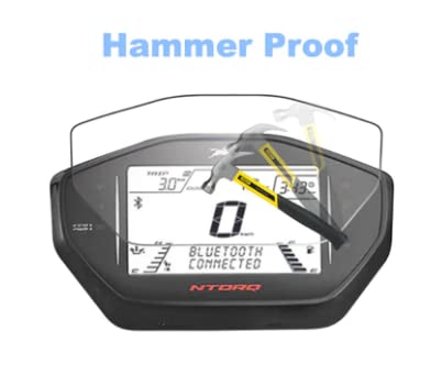 MIKANIX PET Speedo Meter Display Screen Tempered Guard Anti Scratch Protector Compatible For Tvs Ntorq, Transparent