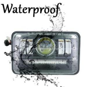 MIKANIX Splendor Police LED Headlight Projector Bulb High/Low Beam with 3 Mode Red/Blue & White Flashing Light