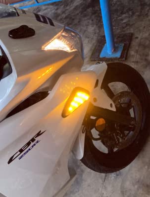 MIKANIX R15 V2/ V3/ V4 & M Smoke Triangle Flush Mount LED Turn Signals Blinker/Indicator For Yamaha R15 All Models Bike