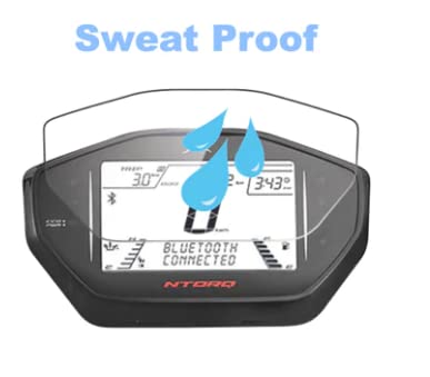 MIKANIX PET Speedo Meter Display Screen Tempered Guard Anti Scratch Protector Compatible For Tvs Ntorq, Transparent