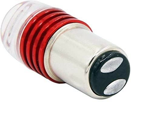 OBEROI'S TRADERS Universal Brake Light, Tail Light, Reversing Light, Parking LED Bulb, Back Light Indicator Bulb For Bike and Car (Pack of 2) | Silver and Red