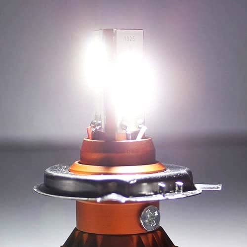 MIKANIX High Brightness CYT Front DC Headlight Bulb/Lamp For All Bikes 3 Side H4 White LED Headlight, Fog Lamp Motorbike, Car LED