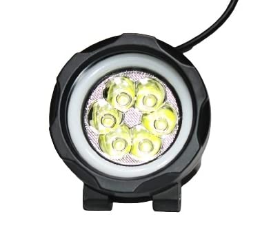 MIKANIX Harley Universal 6 LED Blue Ring Fog Lights Pair High Brightness Power With Heavy clamps Fog Lamp, Dash Light Motorbike, Car, Van For Car