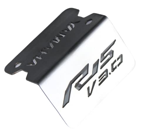 OBEROI'S TRADERS Stainless Steel Disc Brake Fluid Oil Reservoir Cap/Cover Oil Container Guard Compatible with Yamaha R15 V3.0