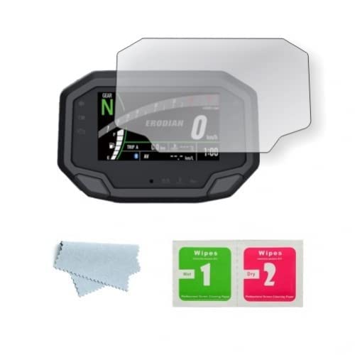 MIKANIX Bike Speedo Meter Display Screen Tempered Glass/Guard Anti Scratch Protector Compatible for Ninja 650 / Ninja 1000SX / Z650 / Z900 / H2