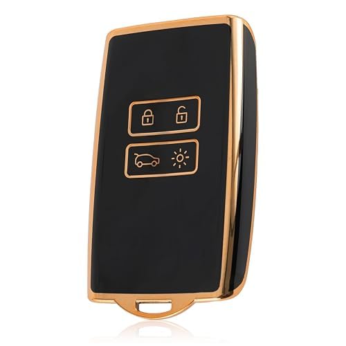 Mikanix Premium Key Cover Compatible with Triber | Kiger with a 4-Button | Elegant Black & Gold Protective Case Shell