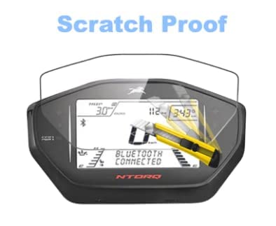 MIKANIX Scooty Speedo Meter Display Screen Tempered Glass/Guard Anti Scratch Protector Compatible for TVS N TORQ