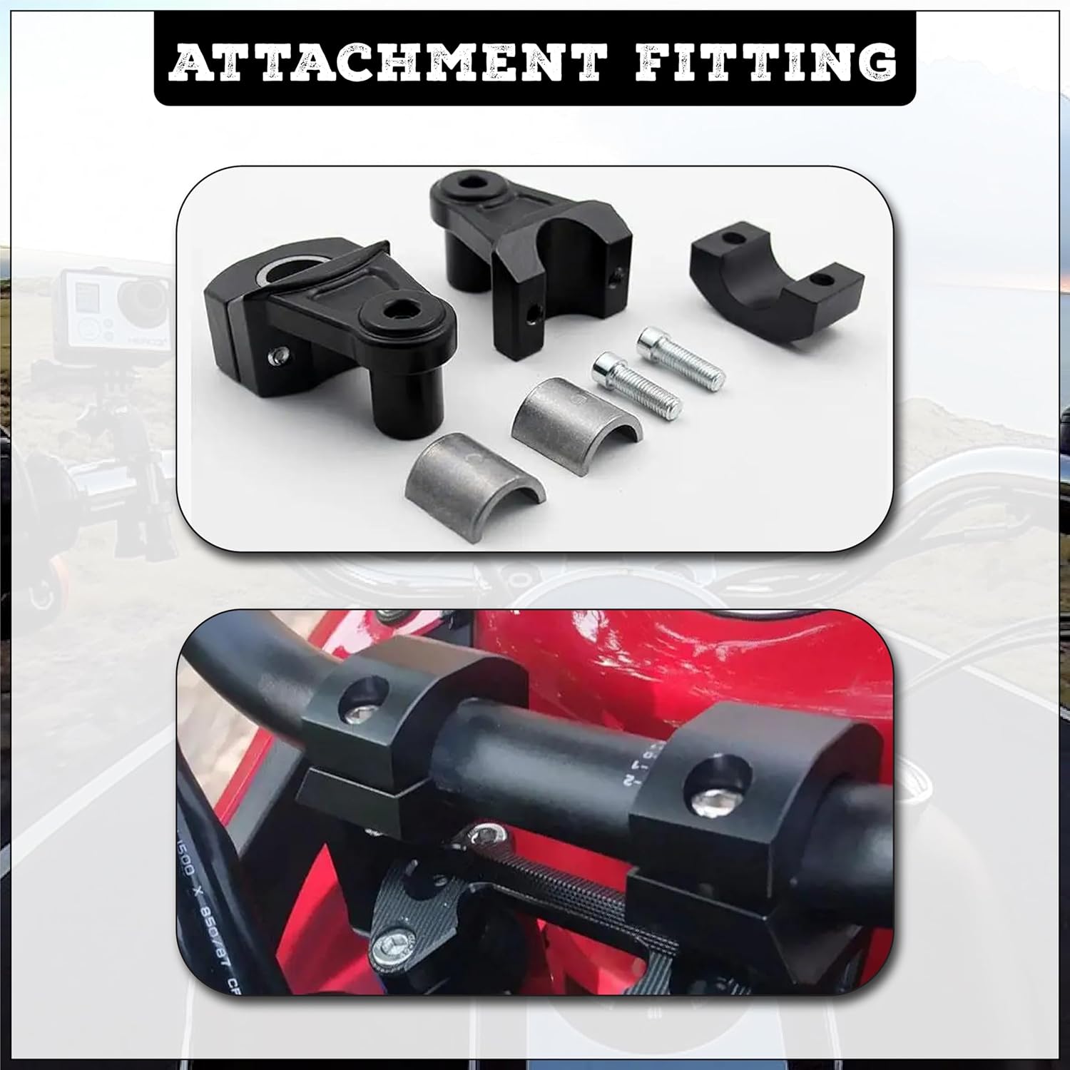 MIKANIX Alloy Black Universal Handlebar Riser/Raiser Handle Clamps Riser For All Bikes Handlebar Riser Kit