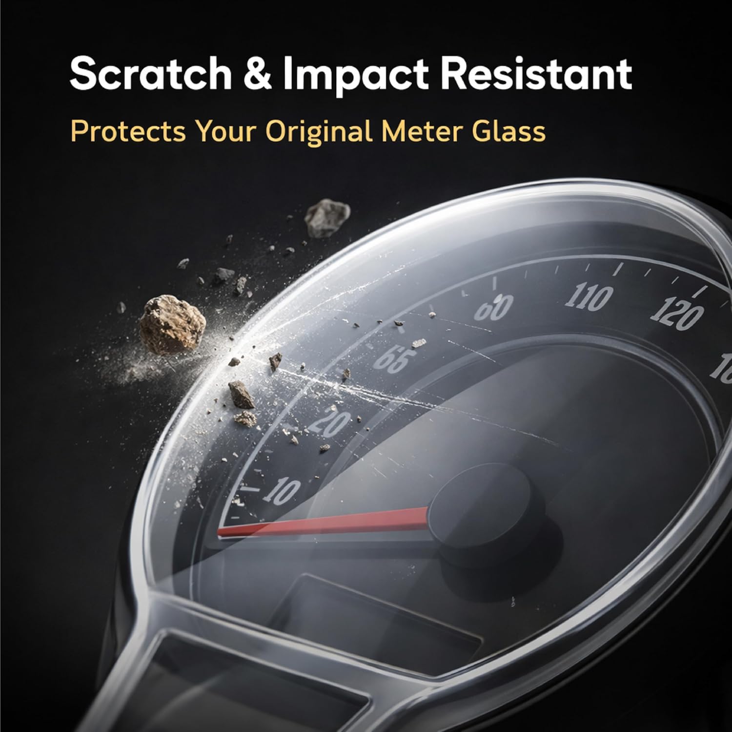 MIKANIX Speedometer & RPM Meter Glass Protector Compatible with RE Classic Reborn 350 | Ultra Clear Transparent Monsoon Cap | Scratch & Impact Resistant Cover