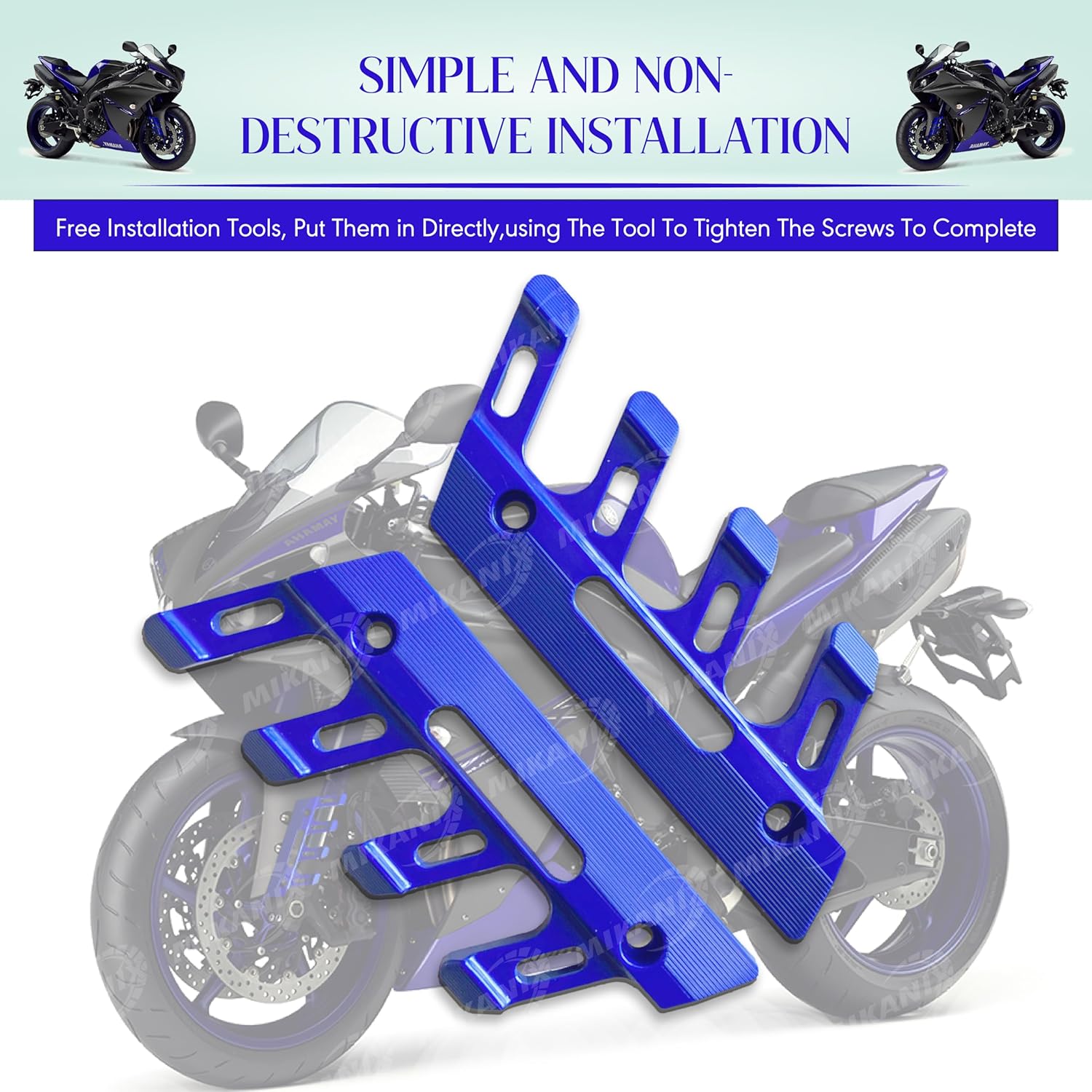 MIKANIX Bike ABS Shocker Protectors | Fork Cover Protector | Front Fender Slider Crash Guard Universal for All Bikes