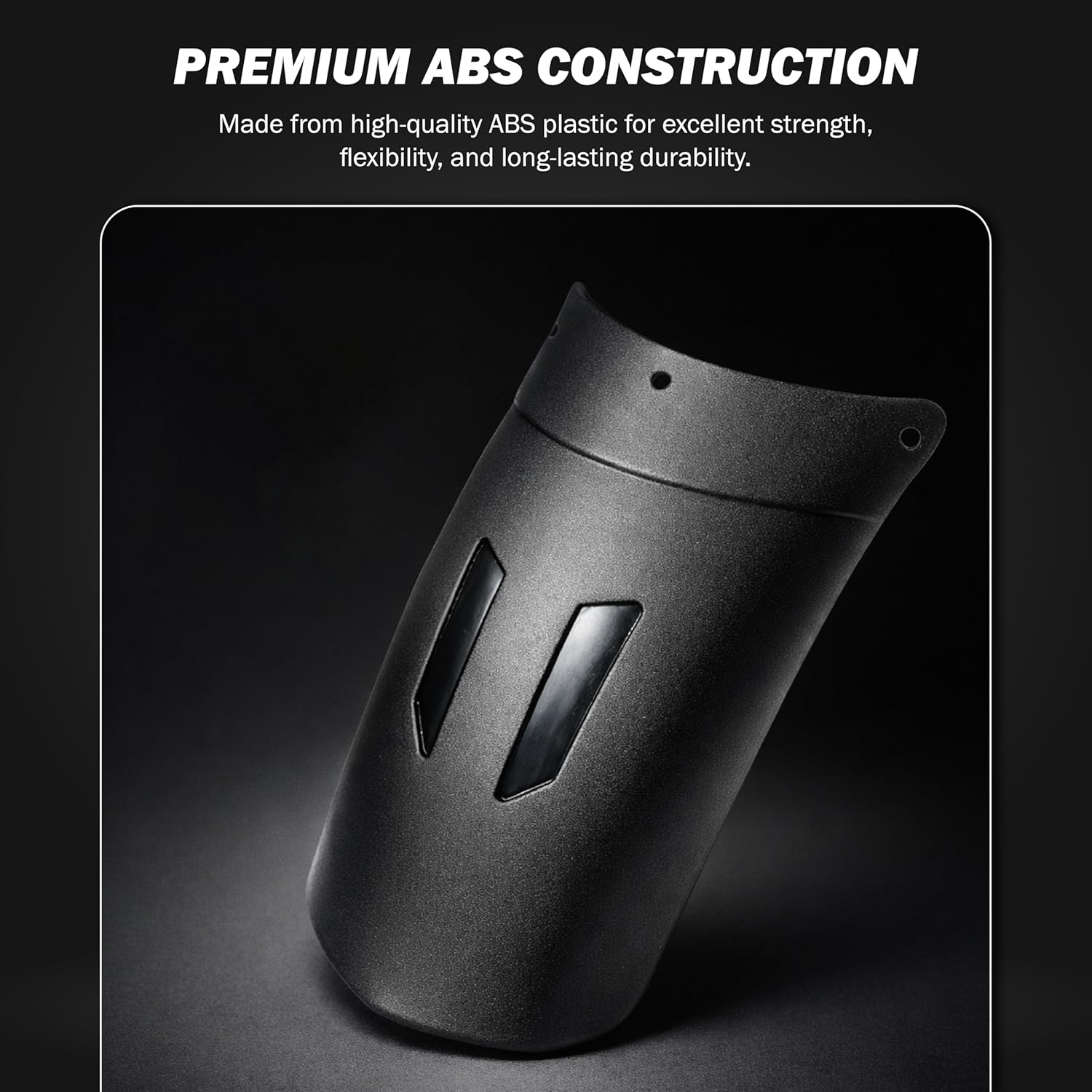 MIKANIX Universal Front Fender Extender Mudguard | Heavy-Duty Matte Black | Mounting Screws | Compatible with Fit All Bikes & Motorcycles