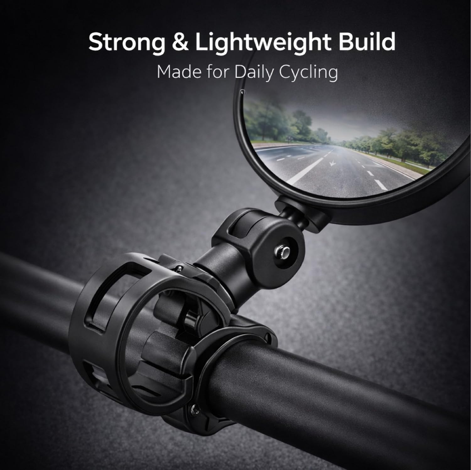 MIKANIX Universal Rear View Mirror for Handlebar | 360° Rotatable & Adjustable Cycle Mirror | Acrylic Convex Wide Angle | Compatible with All Bicycles