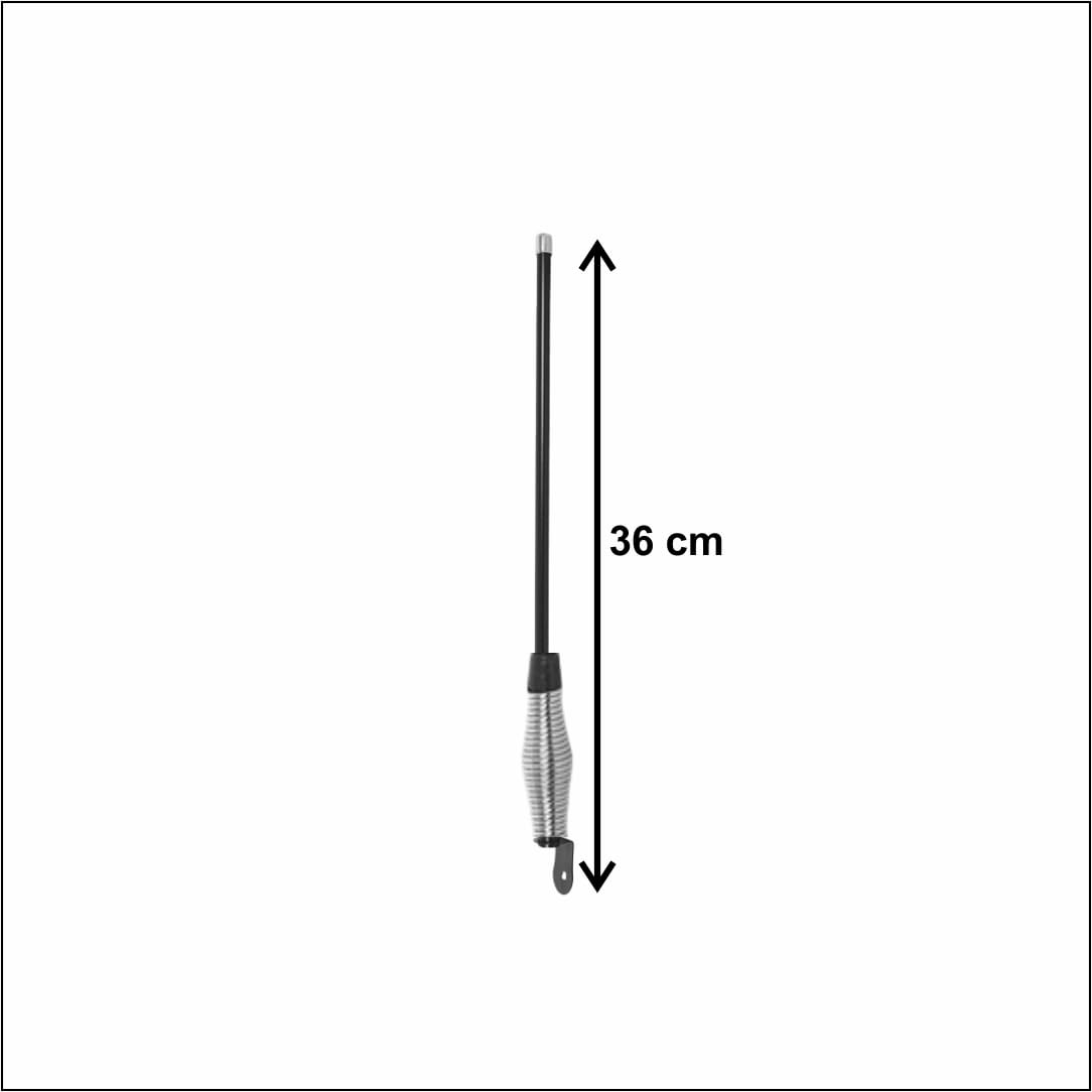 OBEROI'S TRADERS Bike Universal Decorative Front | Rear Aluminium Spring Antenna/Aerial Rod with Chrome Cap for Royal Enfield Bullet, Harley Davidson, Bajaj Avenger Motorcycle