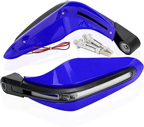 MIKANIX Motorcycle Universal Hand Guard/Brake, Clutch Lever Guard/Wind Deflector With Drl Led Light For All Bikes