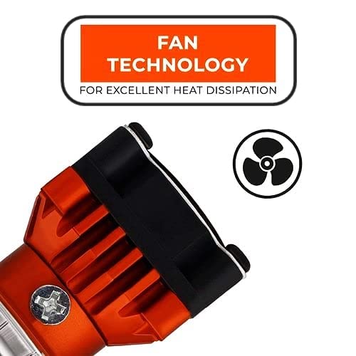 MIKANIX High Brightness Front DC Power Headlight Bulb For All Bikes 3 Side H4 White LED Headlight, Fog Lamp Motorbike, Car LED