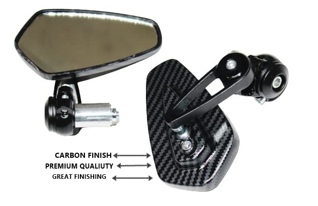 MIKANIX Universal and Adjustable Handlebar Rear View Mirror for Bikes and Motorcycles