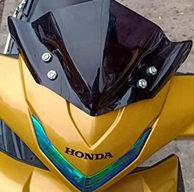 MIKANIX Universal Small Headlight Visor Glass Wind Deflector for All Scooty and Bike Windshield