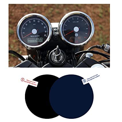 OBEROI'S TRADERS Speedo Meter Display Screen Tempered Glass/Guard Anti Scratch Protector Compatible for Royal Enfield Interceptor 650 / Continental GT 650