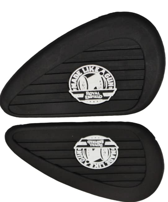 MIKANIX Anti Slip Silicone Tank Pad/Thai Pad Waterproof Peel and Stick Metal Sticker for Royal Enfield All Bikes , 25 x 38 Centimeters