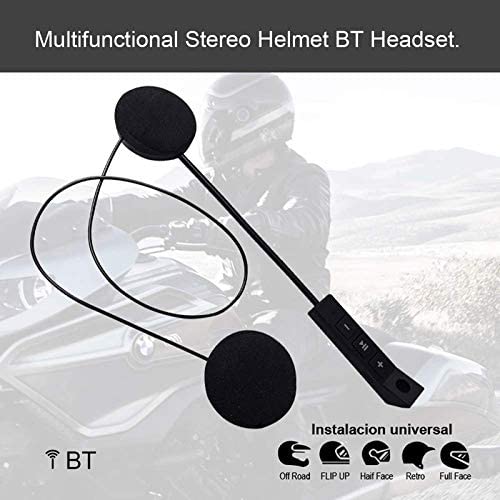 OBEROI'S TRADERS Universal Rechargeable Wireless Motorcycle Helmet Bluetooth | Headset | Earphone Intercom System with Microphone | High Sound Communication & Hands Free Calling & Music Control