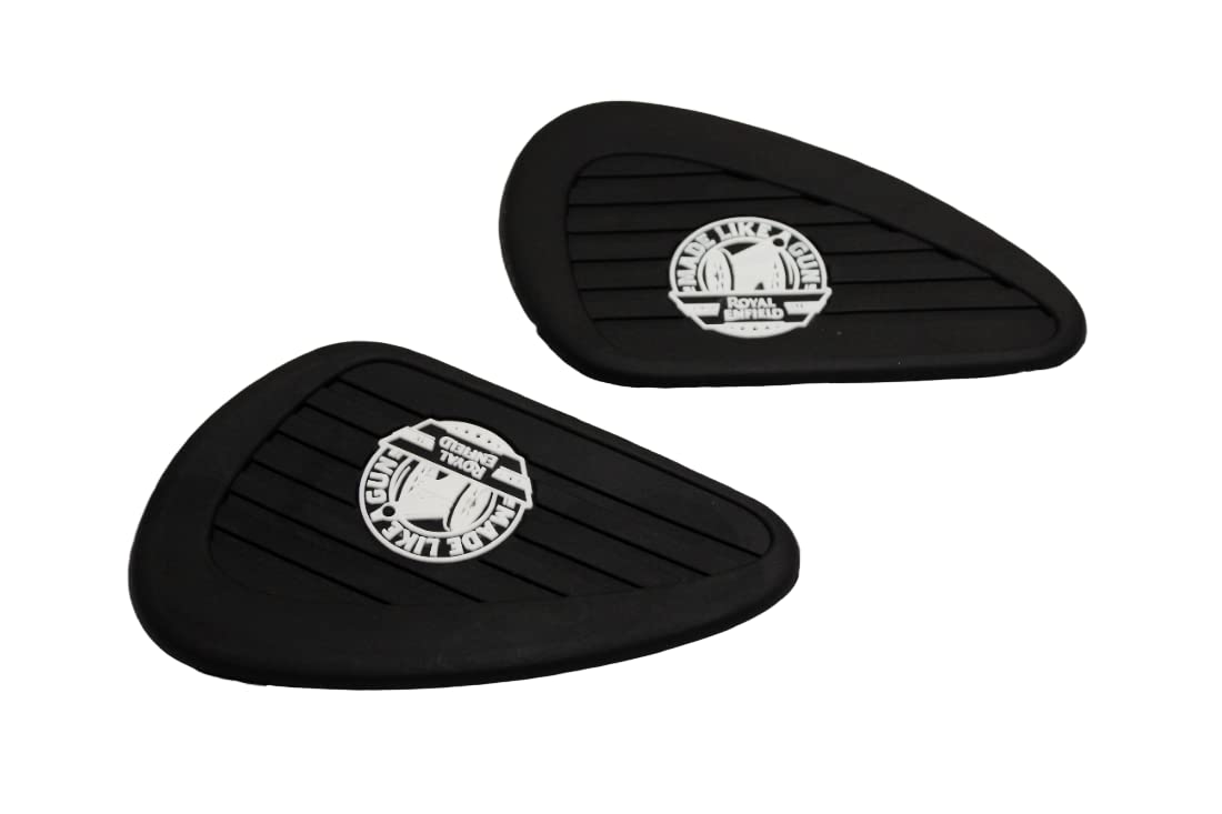 MIKANIX Anti Slip Silicone Tank Pad/Thai Pad Waterproof Peel and Stick Metal Sticker for Royal Enfield All Bikes , 25 x 38 Centimeters