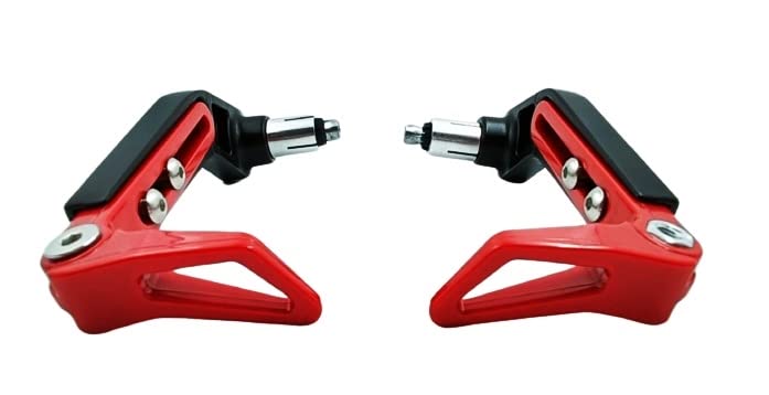 MIKANIX Universal and Adjustable Handlebar Brake Folding Clutch Lever Guard, Compatible with All Bikes (Red)
