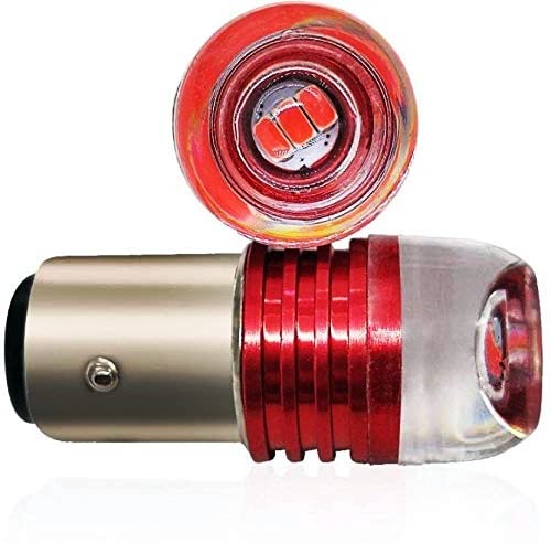 OBEROI'S TRADERS Universal Brake Light, Tail Light, Reversing Light, Parking LED Bulb, Back Light Indicator Bulb For Bike and Car (Pack of 2) | Silver and Red