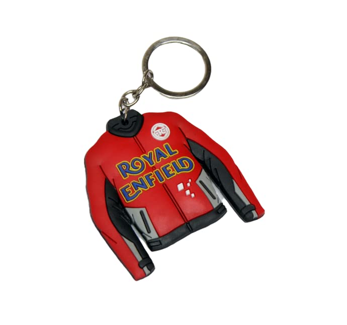 OBEROI'S TRADERS Double Sided Bullet Rubber Jacket Key Chain with Key Ring For Bike, Car & Office