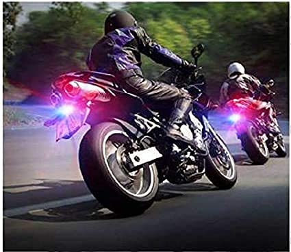 MIKANIX Police LED Light Red/Blue Flasher/Blinker Strobe Bar Emergency Light for Bikes & Car Interior Light, License Plate Light, Tail Light Motorbike, Car, Van LED