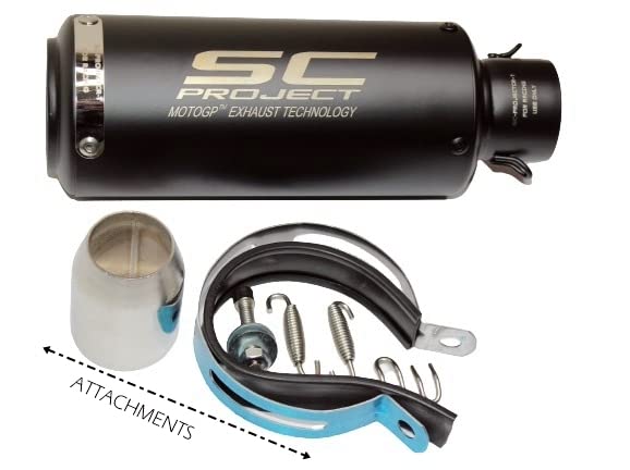 Mikanix Universal Project Small Racing Sports Silencer/Exhaust Muffler Pipe for Motorcycle Slip-on Exhaust System