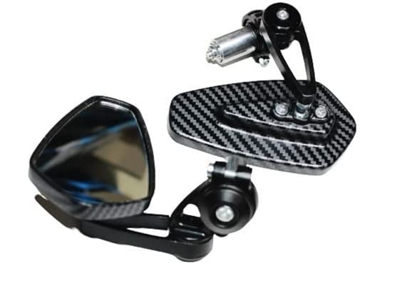 MIKANIX Universal and Adjustable Handlebar Rear View Mirror for Bikes and Motorcycles