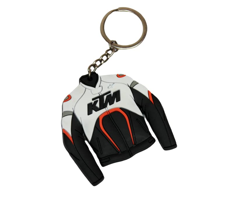 OBEROI'S TRADERS Double Sided Rubber Jacket Key Chain with Key Ring For KTM All Models Bike