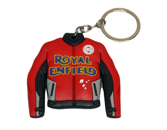 OBEROI'S TRADERS Double Sided Bullet Rubber Jacket Key Chain with Key Ring For Bike, Car & Office