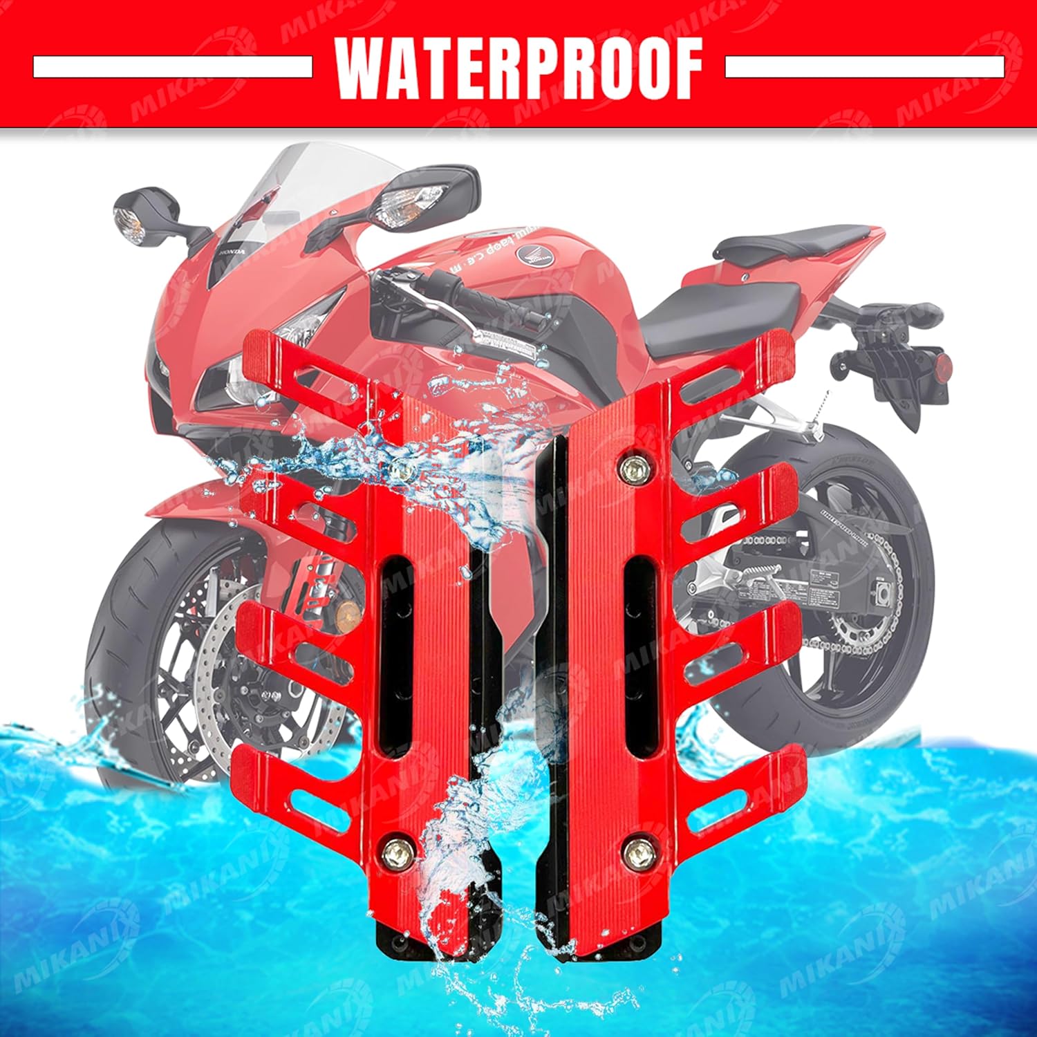 MIKANIX Bike ABS Shocker Protectors | Fork Cover Protector | Front Fender Slider Crash Guard Universal for All Bikes